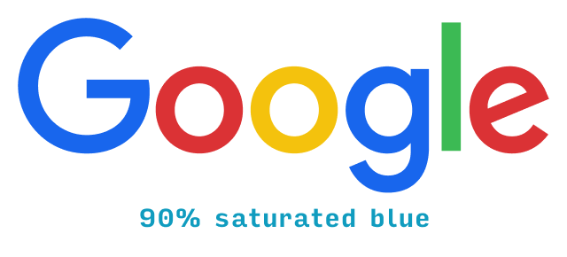 Google logo with saturated blue