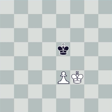 chessboard showing only three pieces