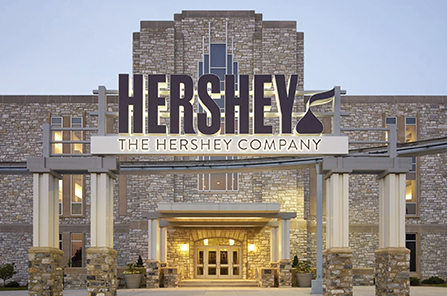 Hershey's logo in headquarters gate