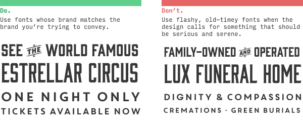 pairing fonts brand comparison