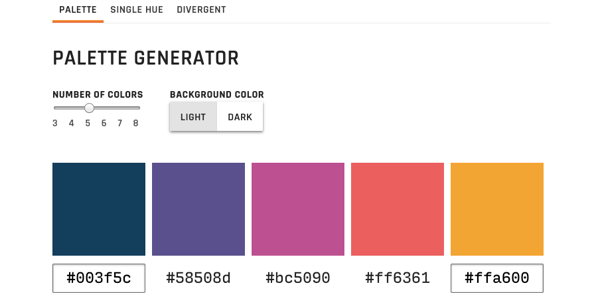 Automatic Equidistant Color Palette Generator